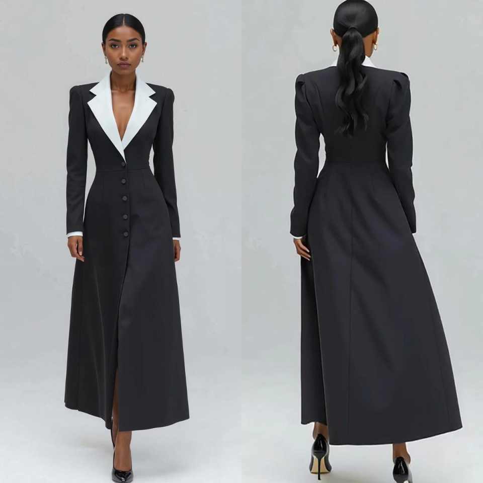 Women'S Formal Wear For Wedding Guest - A Line Women Long Blazer Jacket