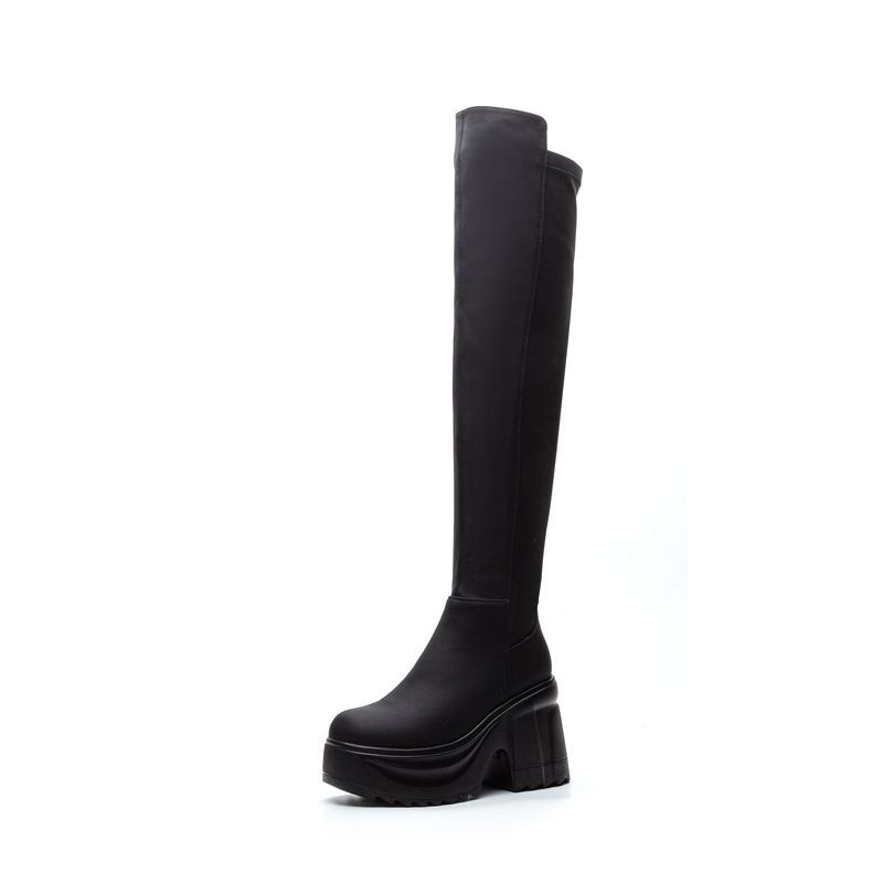 Woman Formal Wear - Womens Knee High Thick Sole Wide