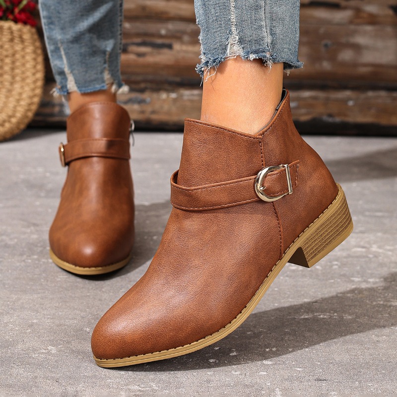 Women Formal Wear With Shoes - Women's Autumn Winter Ankle Boots Side