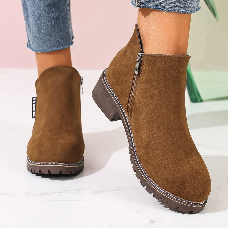 Women Formal Wear With Shoes - Women Autumn Winter Ankle Boots Side