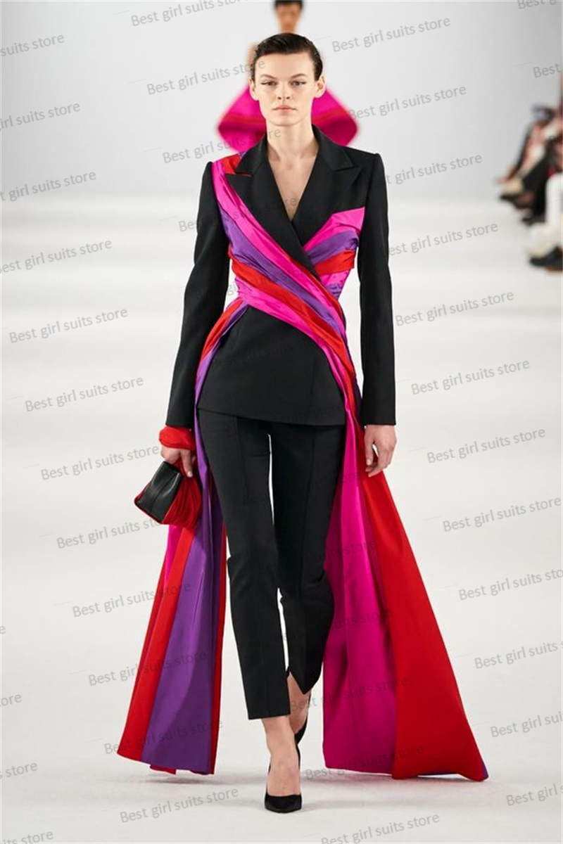 Women'S Formal Wear For Wedding Guest - Catwalk Women Suit Set Blazer+Pants 2