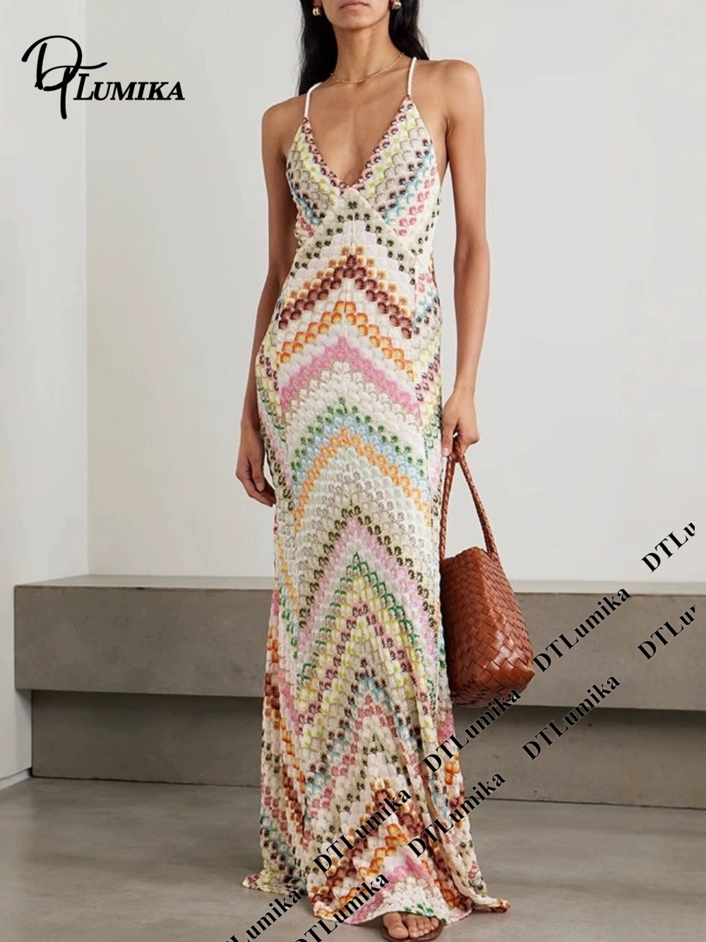Women'S Formal Resort Wear - DTLumika Bohemian Print Maxi Dress With