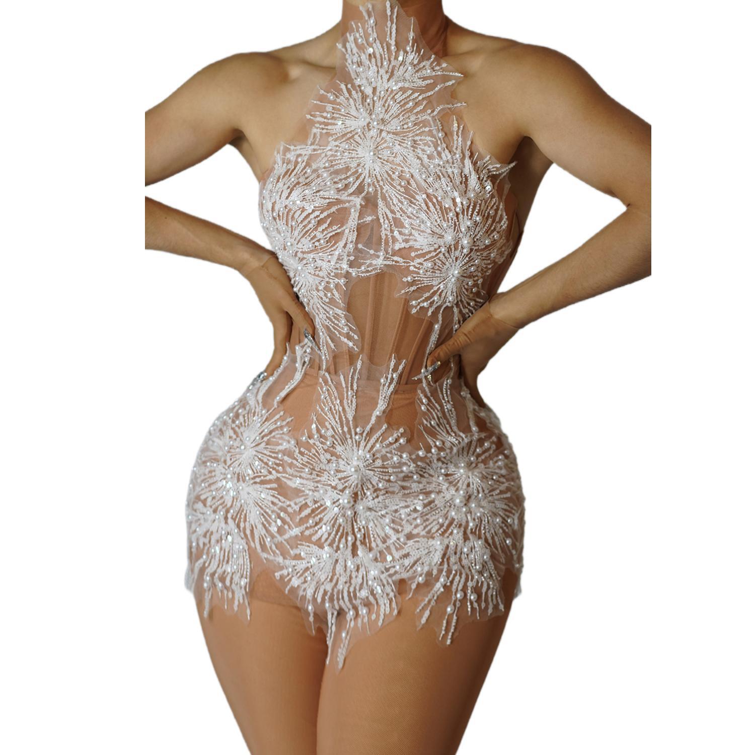 Sparkly Rhinestones Pearls Sno - Woman Formal Wear ulasan dan harga