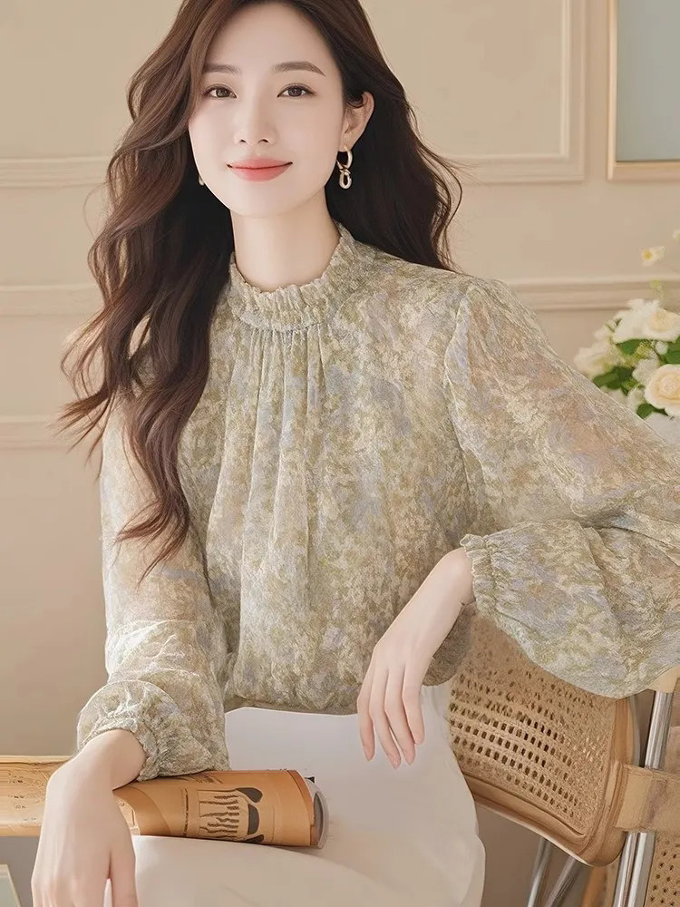 Long Sleeve Shirts Women Satin - Women Formal Blouses For Evening Wear ulasan dan harga