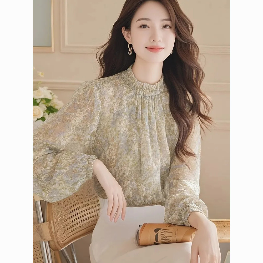 Long Sleeve Shirts Women Satin - Women Formal Blouses For Evening Wear ulasan dan harga