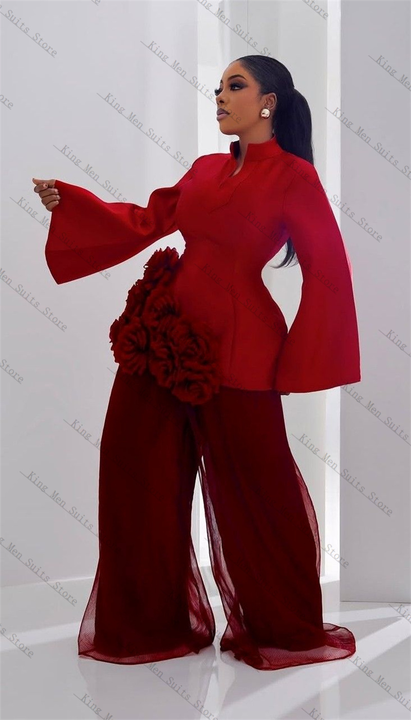 Burgundy Women Suit Set 2 Pcs  - Women'S Formal Wear For Wedding Guest ulasan dan harga