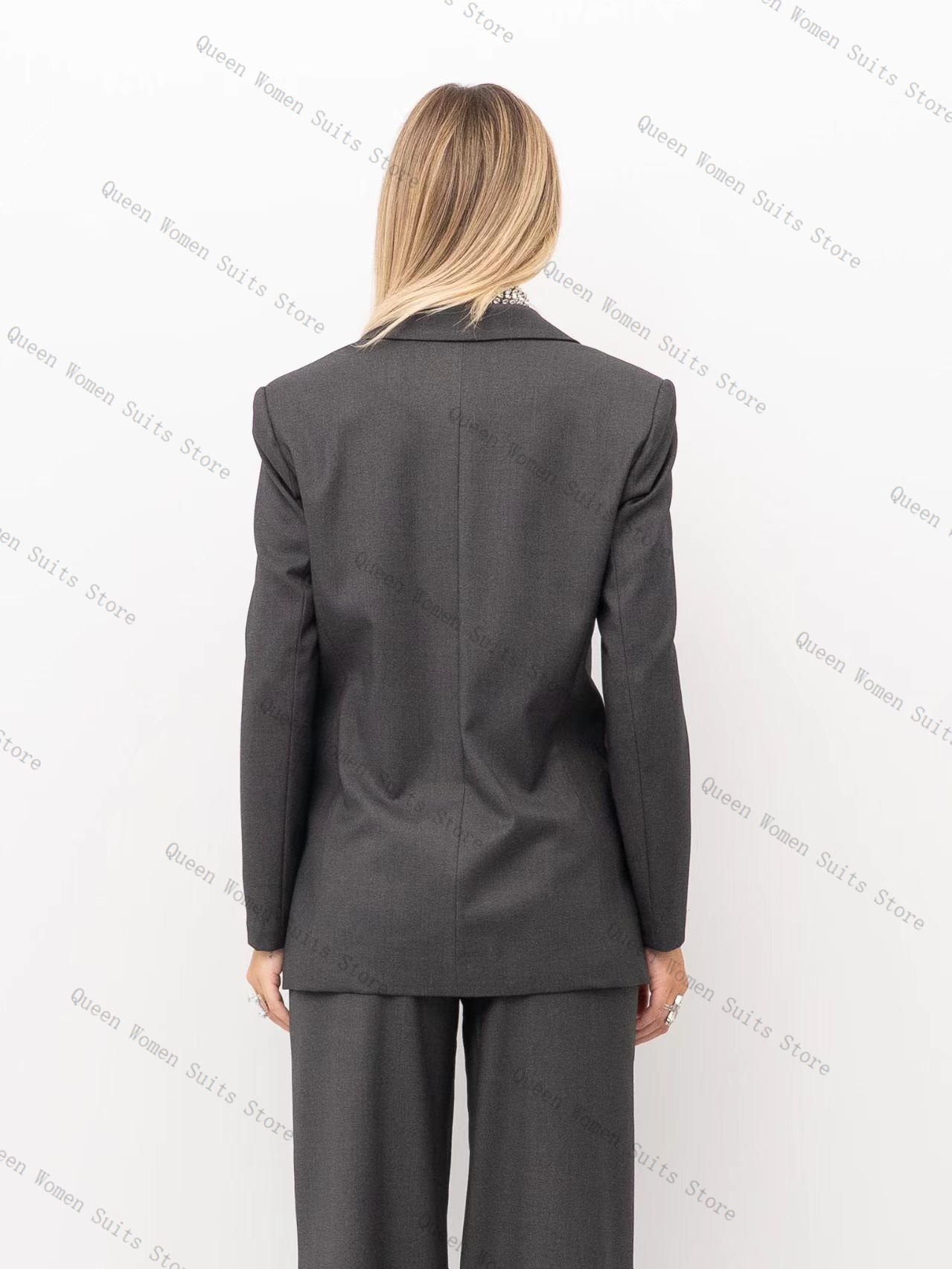 Grey Women Suit Set 2 Piece Cr - Women'S Formal Wear For Wedding Guest ulasan dan harga