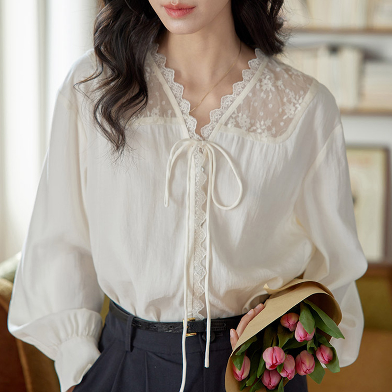 Long Sleeve Shirts Womens Sati - Women Formal Blouses For Evening Wear ulasan dan harga
