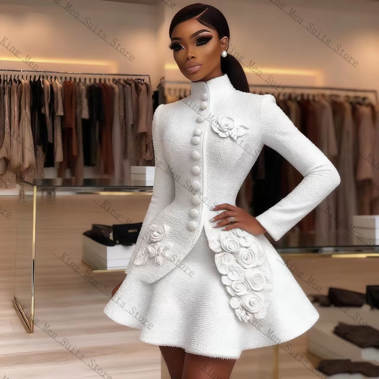 Luxury White Women Suit Set 2  - Women'S Formal Wear For Wedding Guest ulasan dan harga