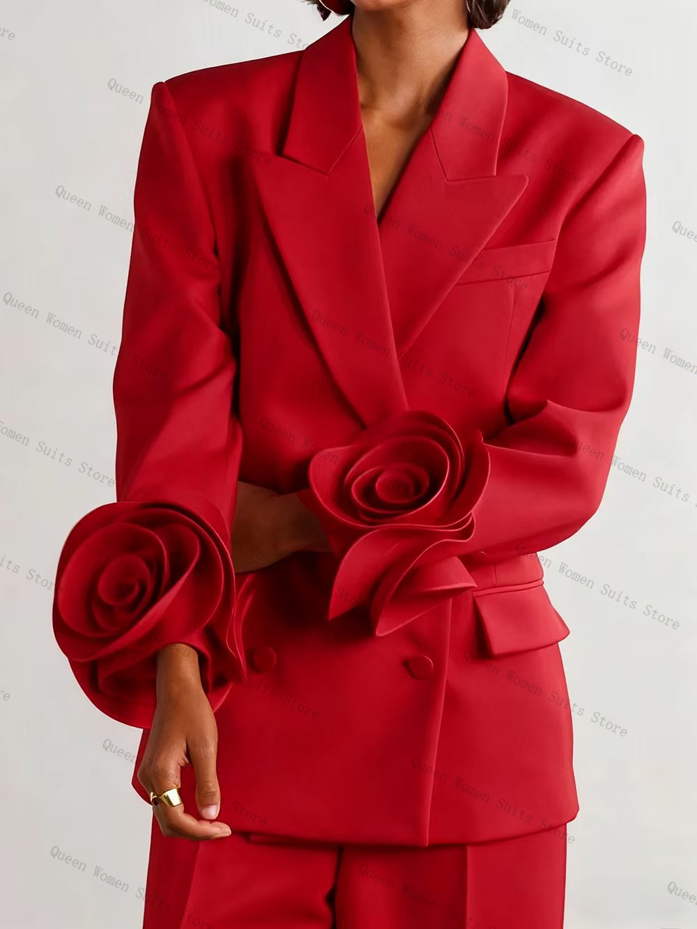 Luxury Red Women Suit Set 2 Pc - Women'S Formal Wear For Wedding Guest ulasan dan harga