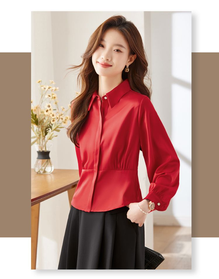 Long Sleeve Shirts Womens Cott - Women Formal Blouses For Evening Wear ulasan dan harga