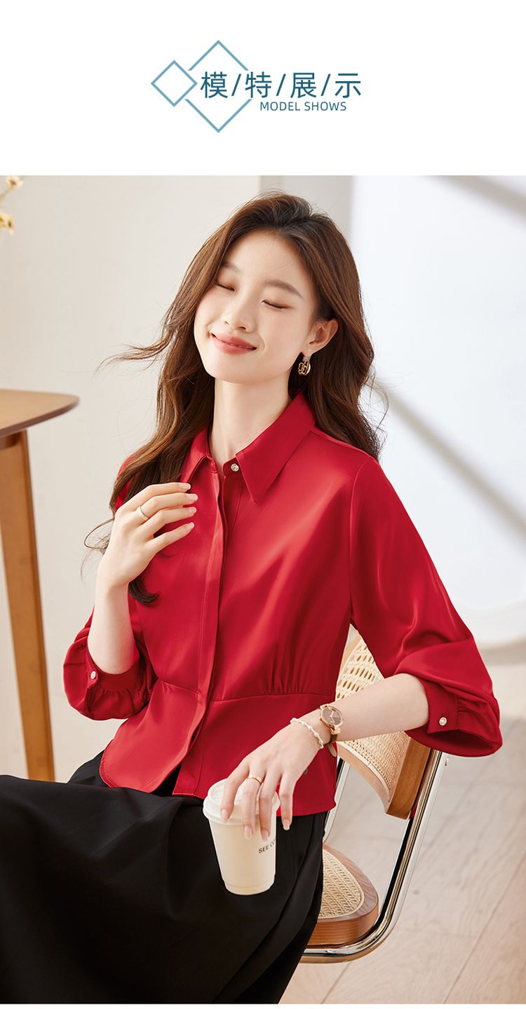 Long Sleeve Shirts Womens Cott - Women Formal Blouses For Evening Wear ulasan dan harga