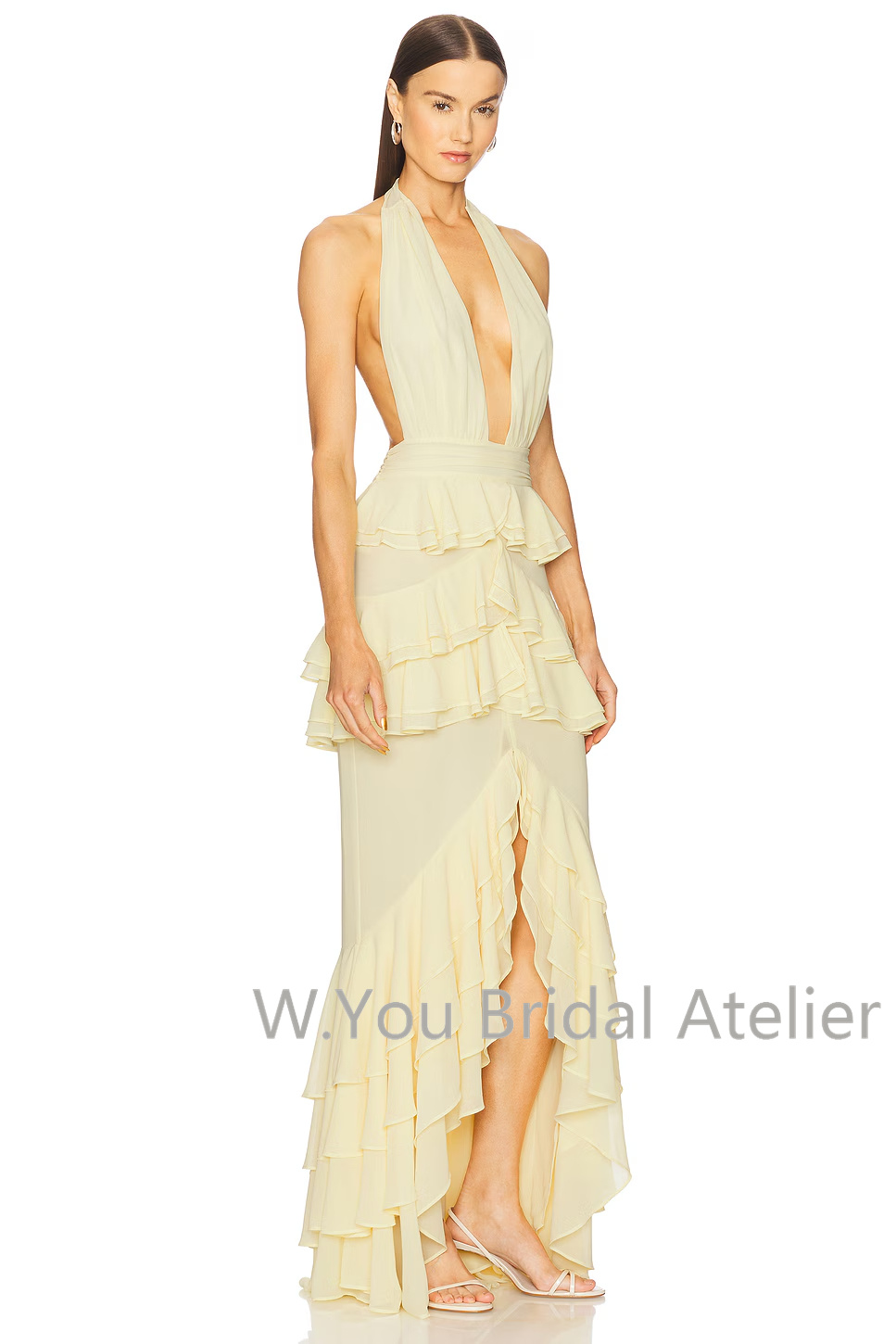 Evening Dresses Deep V Neck Ha - Women'S Formal Wear For Wedding Guest ulasan dan harga