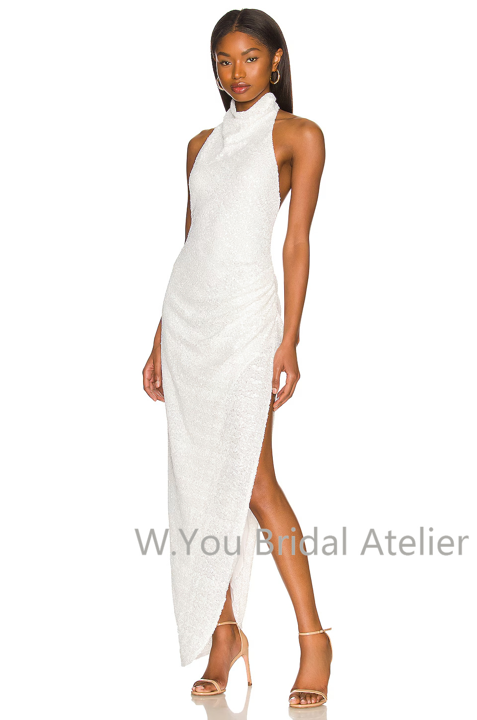 Evening Dresses Halter Necklin - Women'S Formal Wear For Wedding Guest ulasan dan harga