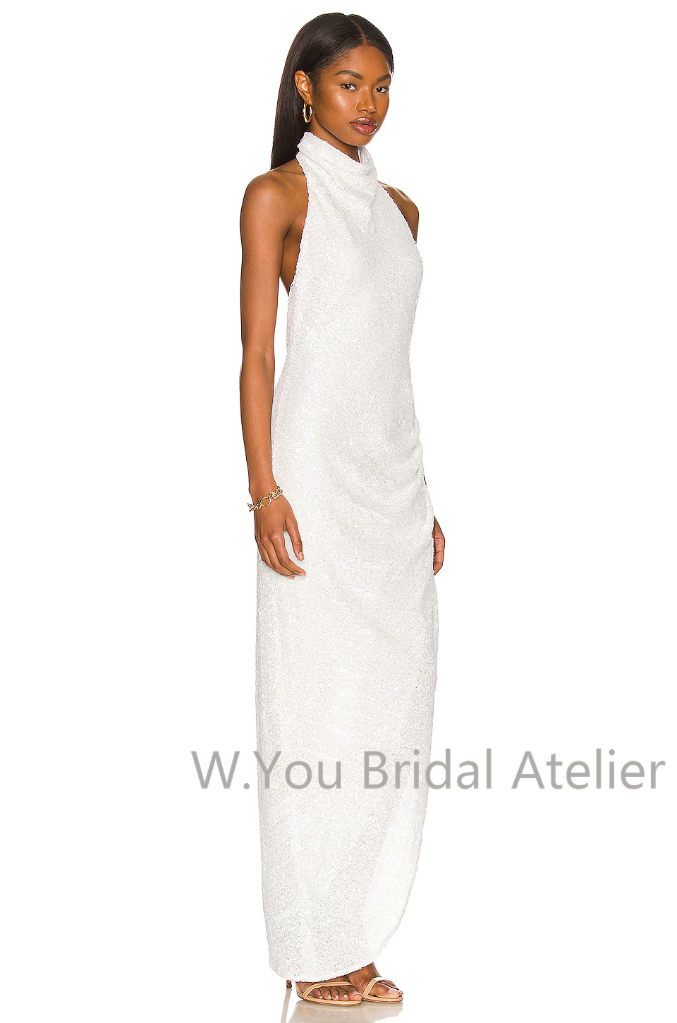 Evening Dresses Halter Necklin - Women'S Formal Wear For Wedding Guest ulasan dan harga