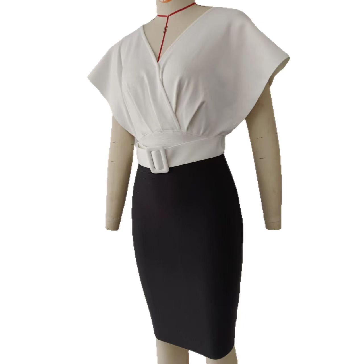 Fake Two Shirts Professional W - Women Formal Wear Black And White ulasan dan harga