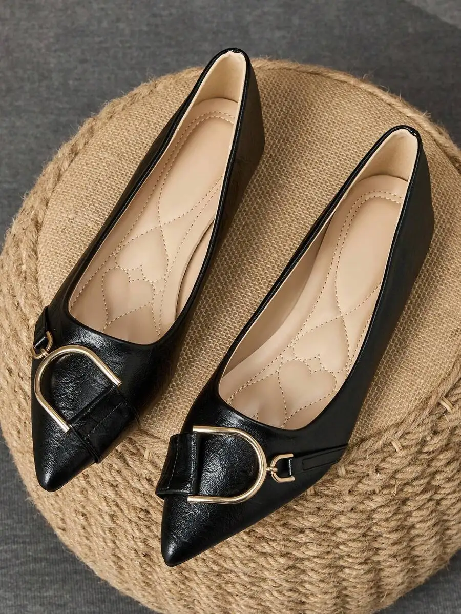 Elegant Women’s Black Pointed  - Women Formal Wear With Shoes ulasan dan harga