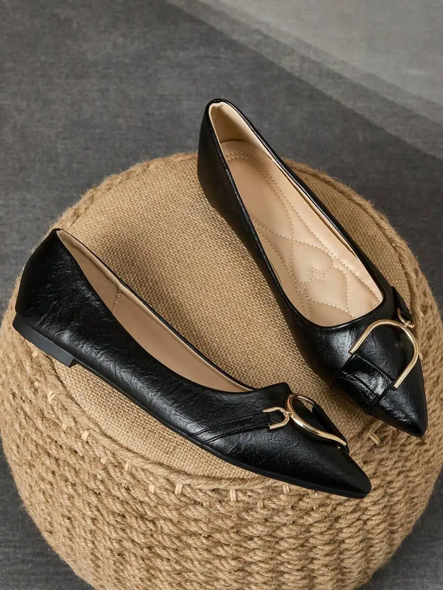 Elegant Women’s Black Pointed  - Women Formal Wear With Shoes ulasan dan harga