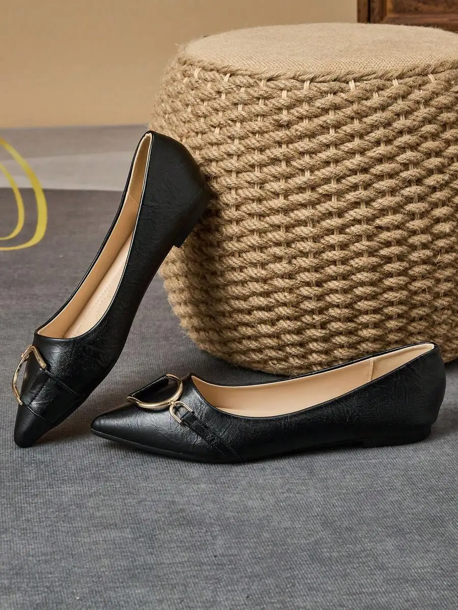 Elegant Women’s Black Pointed  - Women Formal Wear With Shoes ulasan dan harga
