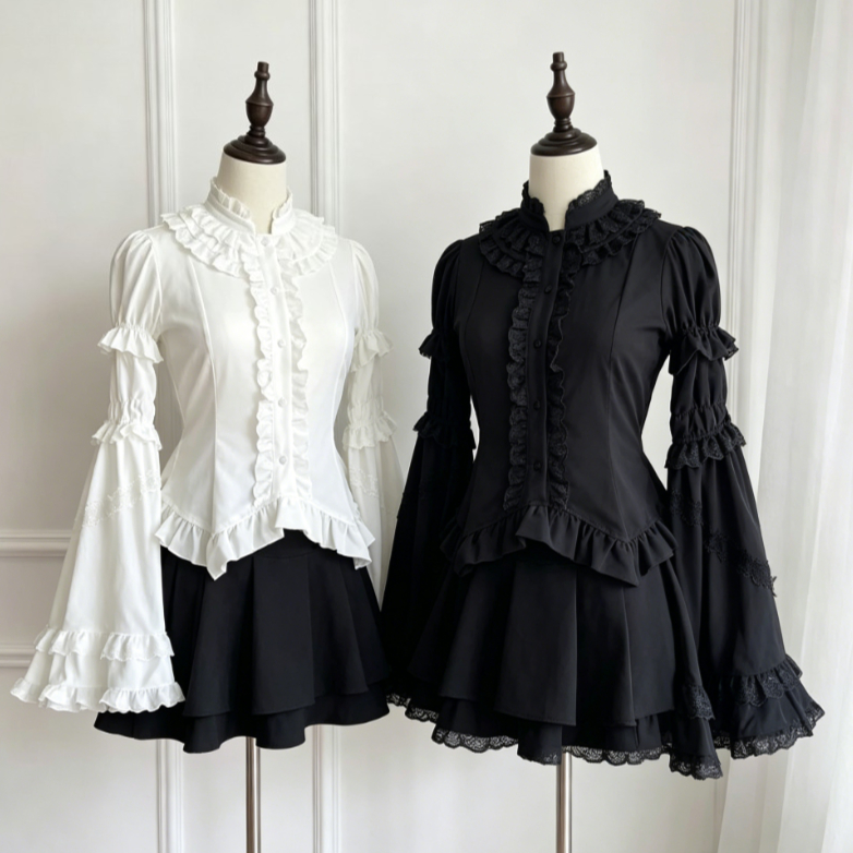 Kawaii Japanese Lolita Blouse  - Women Formal Blouses For Evening Wear ulasan dan harga