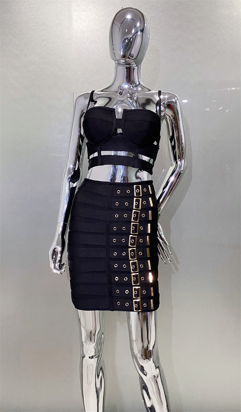 Black White Bandage Women Prom - Women Formal Wear Black And White ulasan dan harga