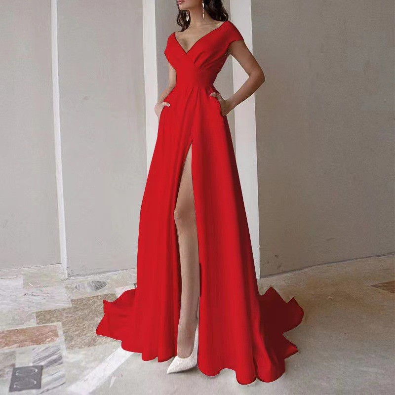 New Elegant Floor Length Lady  - Women Formal Wear Black And White ulasan dan harga